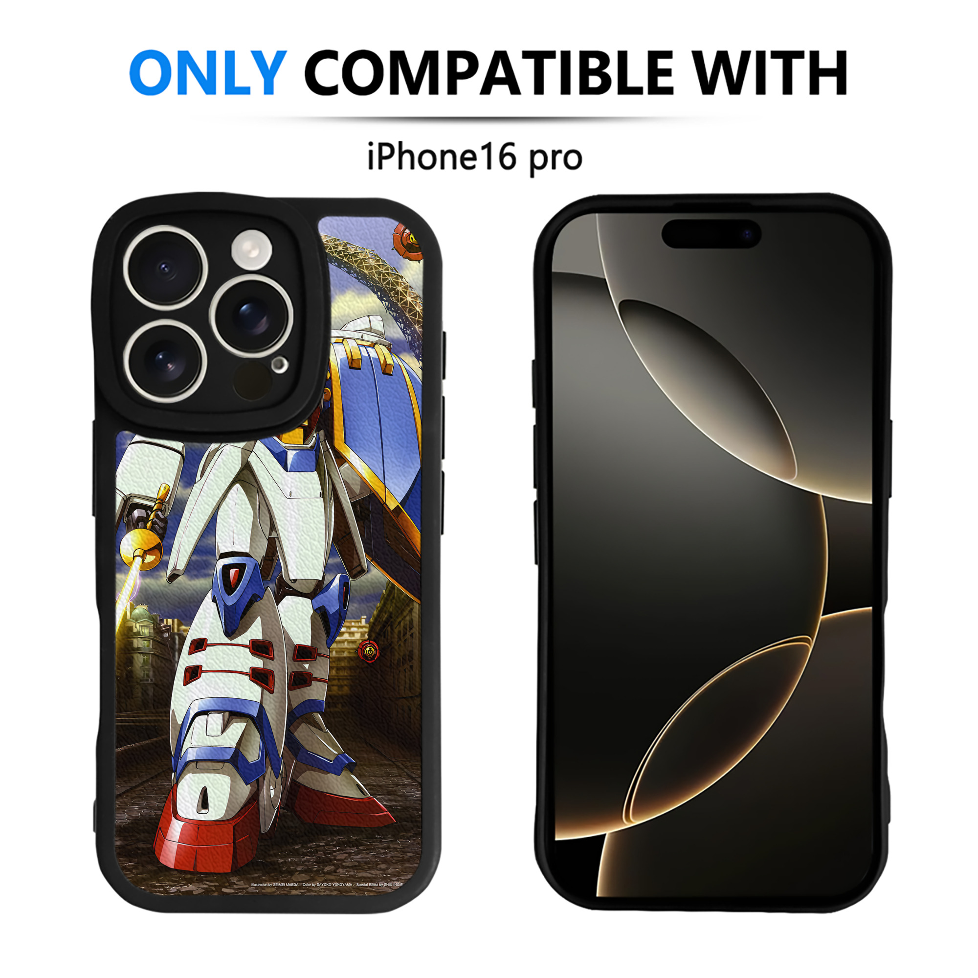（画像用） 機動戦士ガンダム Mobile Suit Gundam 【iPhone 16シリーズ対応】シリコンスマホケース（レザー調） 材質：シリコン